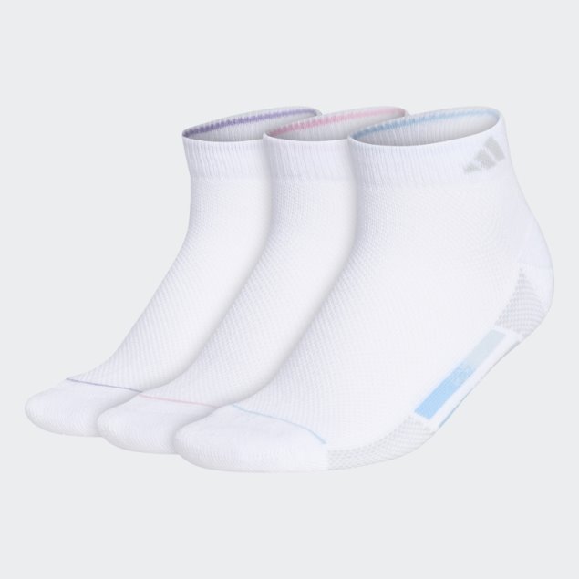 Calcetines Superlite Rayas Corte Bajo 3 Pares Blanco Adidas