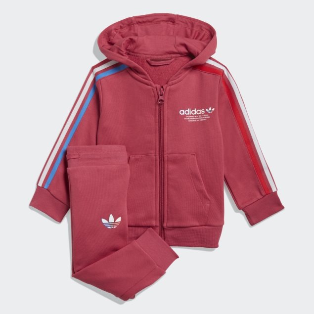 Conjunto De Sudadera Con Capucha Y Cremallera Adicolor Rosa Adidas