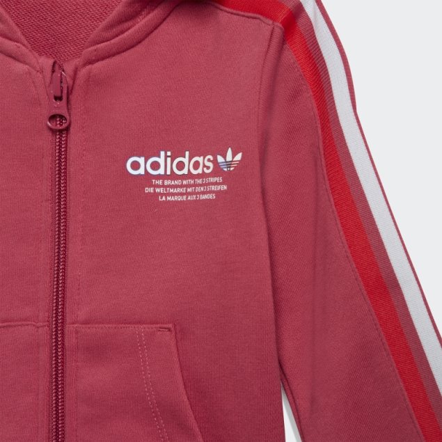 Conjunto De Sudadera Con Capucha Y Cremallera Adicolor Rosa Adidas