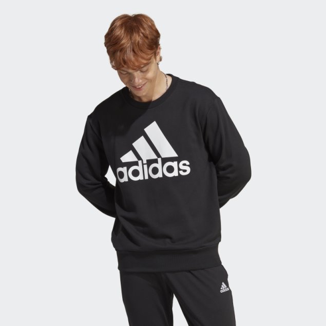 Sudadera Essentials French Terry Con Logo Grande Adidas Negra