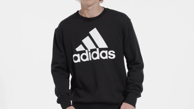 Sudadera Essentials French Terry Con Logo Grande Adidas Negra