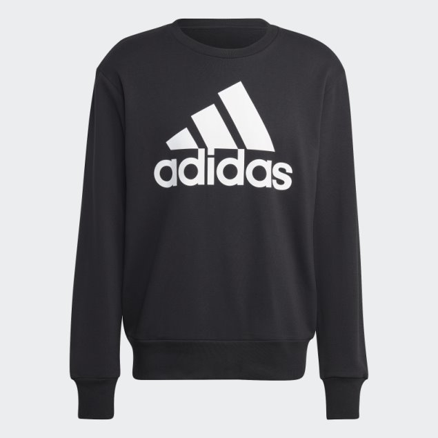 Sudadera Essentials French Terry Con Logo Grande Adidas Negra