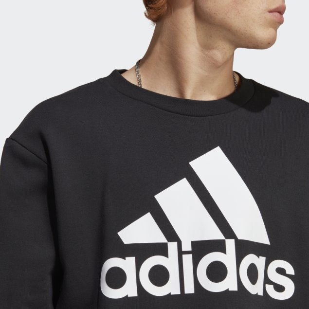 Sudadera Essentials French Terry Con Logo Grande Adidas Negra