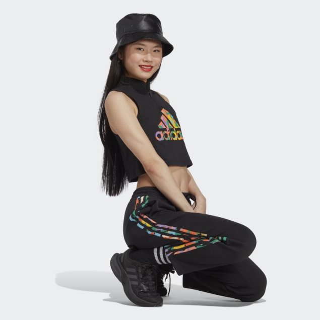 Camiseta Sin Mangas Con Gráfico Adidas Negra