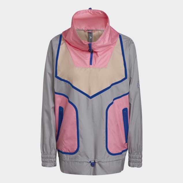 Adidas By Stella Mccartney Sportswear Chaqueta Con Media Cremallera Onix Luz Moda