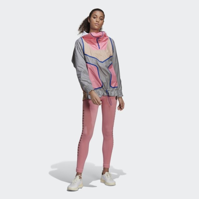 Adidas By Stella Mccartney Sportswear Chaqueta Con Media Cremallera Onix Luz Moda