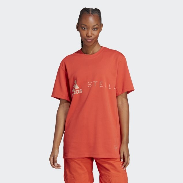 Burnt Cayenne Adidas By Stella Mccartney Logo Camiseta De Moda