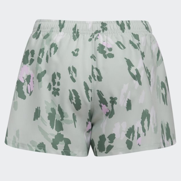 Adidas Shorts Tejidos Verdes Con Estampado Integral