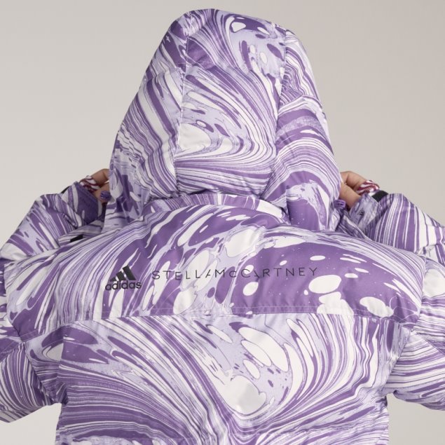 Blanco Adidas By Stella Mccartney Chaqueta De Invierno Acolchada Estampada Moda