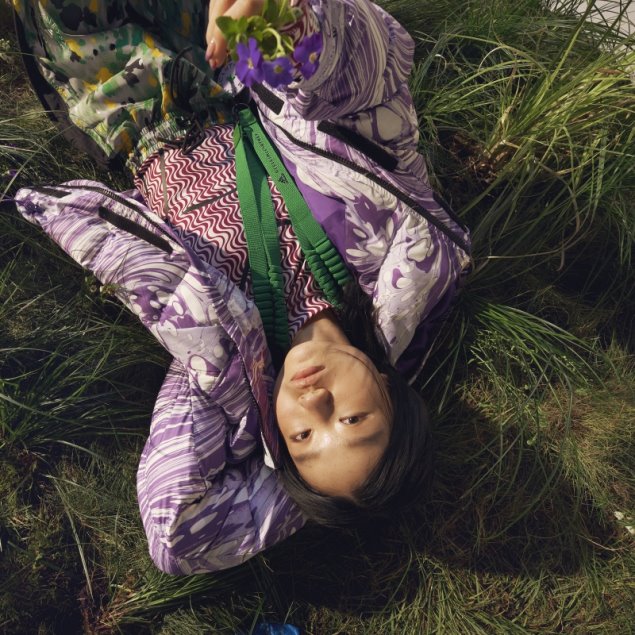 Blanco Adidas By Stella Mccartney Chaqueta De Invierno Acolchada Estampada Moda