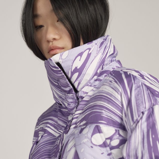 Blanco Adidas By Stella Mccartney Chaqueta De Invierno Acolchada Estampada Moda