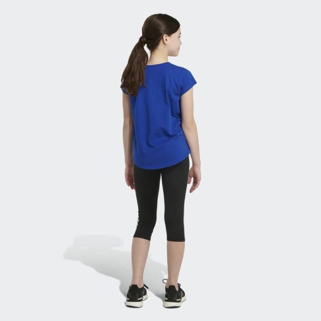 Adidas Camiseta Azul Real De Manga Corta