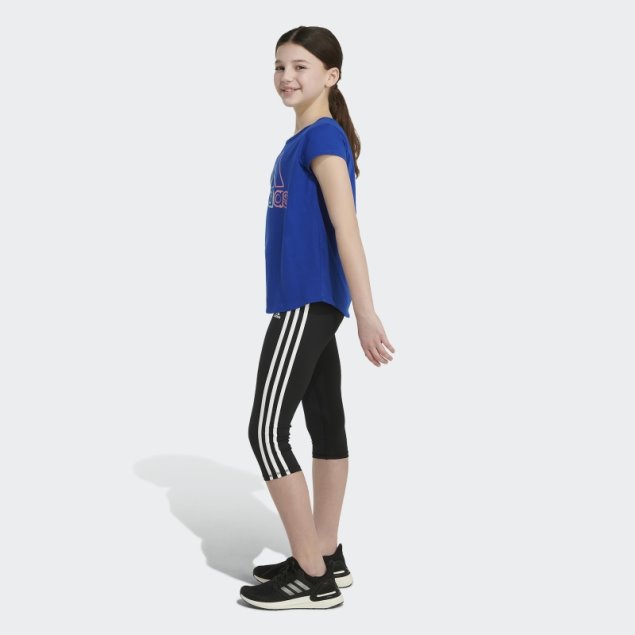 Adidas Camiseta Azul Real De Manga Corta