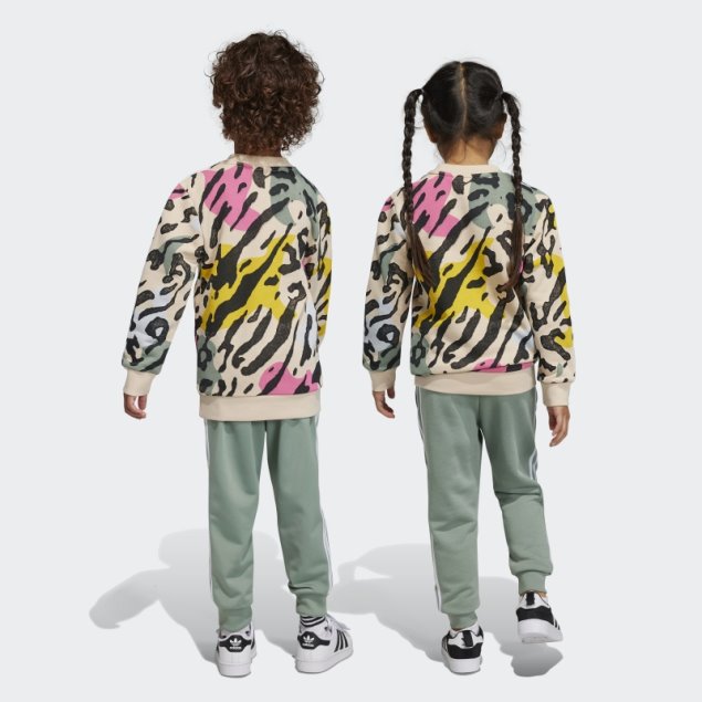 Conjunto Adidas Animal Print Crew Multicolor Caliente