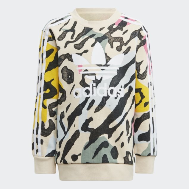 Conjunto Adidas Animal Print Crew Multicolor Caliente