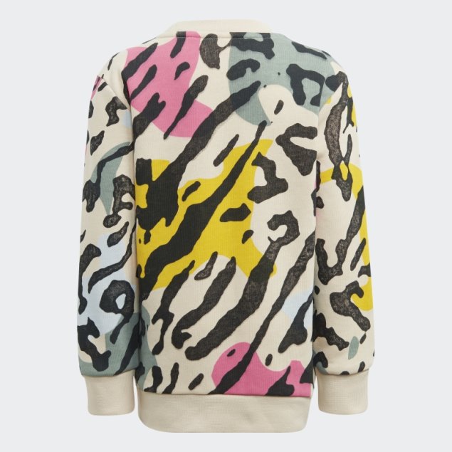Conjunto Adidas Animal Print Crew Multicolor Caliente