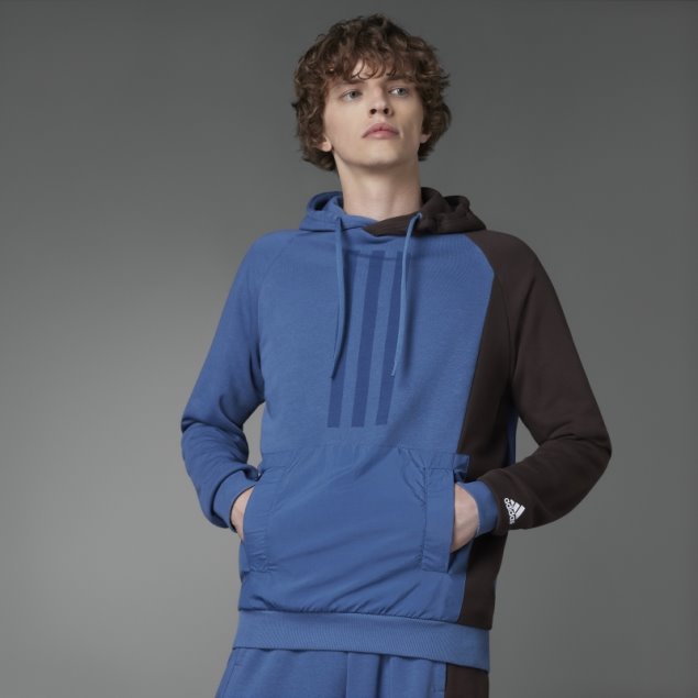 Colorblock French Terry Sudadera Con Capucha Acero Adidas