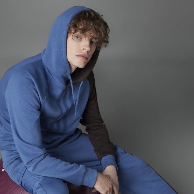 Colorblock French Terry Sudadera Con Capucha Acero Adidas