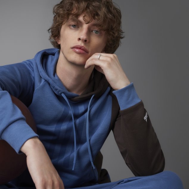 Colorblock French Terry Sudadera Con Capucha Acero Adidas