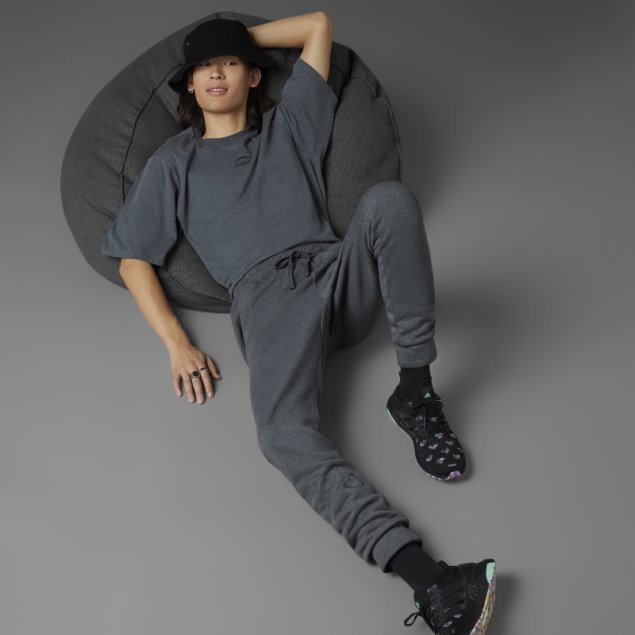 Adidas Pantalón Gris Oscuro Jaspeado Día De San Valentín Moda