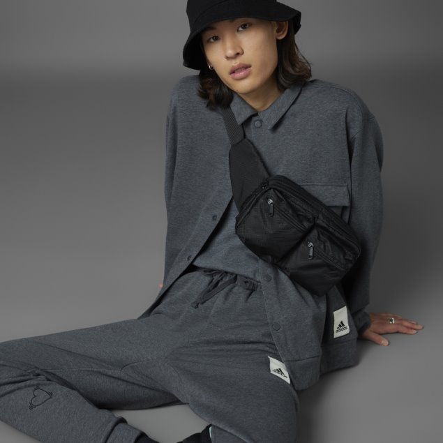 Adidas Joggers De Día De San Valentín Gris Oscuro Jaspeado