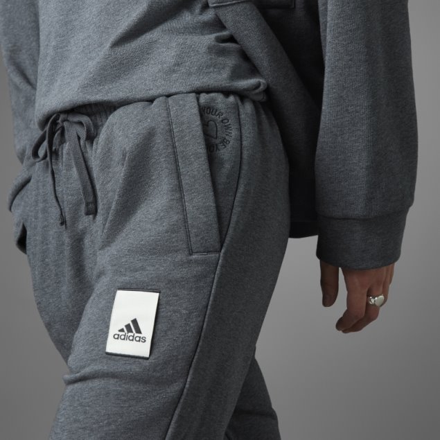 Adidas Joggers De Día De San Valentín Gris Oscuro Jaspeado