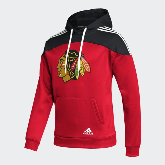 Adidas Blackhawks Pullover Sudadera Con Capucha Rojo