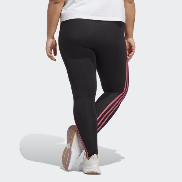 Leggings Adidas Essentials De 3 Rayas En Negro (talla Grande)