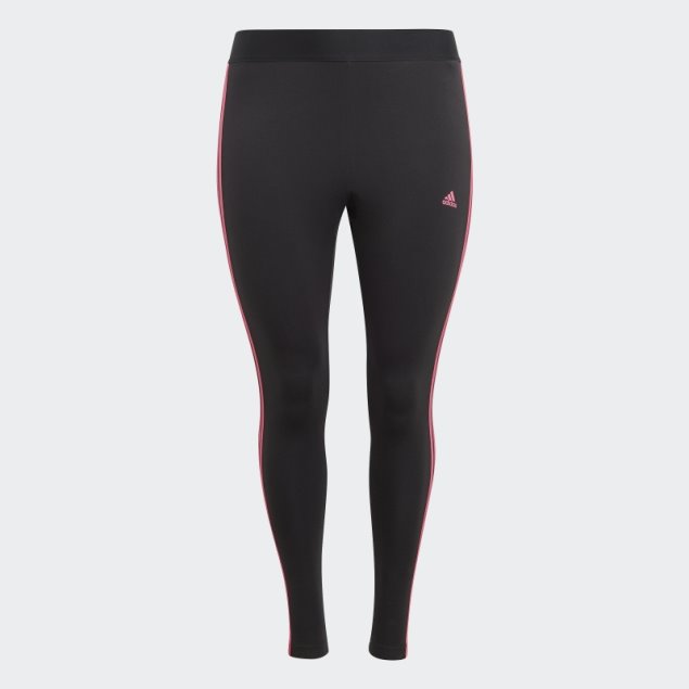 Leggings Adidas Essentials De 3 Rayas En Negro (talla Grande)
