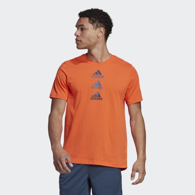 Camiseta Con El Logo Diseñado Para Moverse Adidas Naranja
