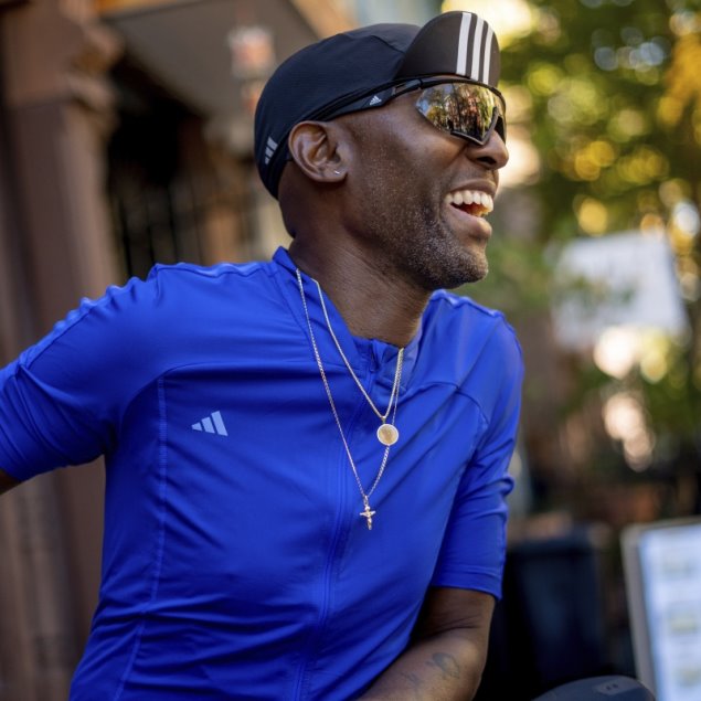 Maillot Ciclista Manga Corta Azul Adidas