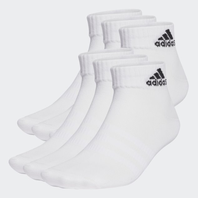 Calcetines Deportivos Finos Y Ligeros Blancos 6 Pares Adidas