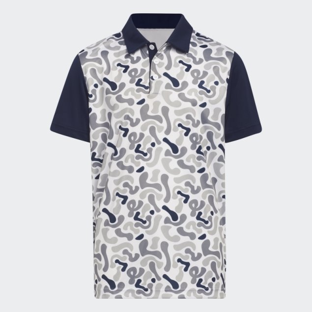 Polo Con Estampado De Camuflaje Adidas Azul Marino