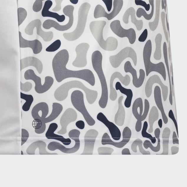 Polo Azul Marino Con Estampado De Camuflaje Adidas