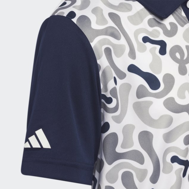 Polo Azul Marino Con Estampado De Camuflaje Adidas
