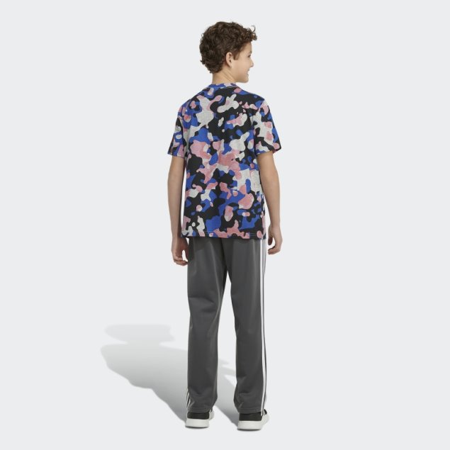 Camiseta Adidas Core Camo Allover Print Manga Corta Gris Medio