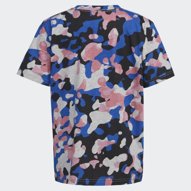 Camiseta Adidas Core Camo Allover Print Manga Corta Gris Medio