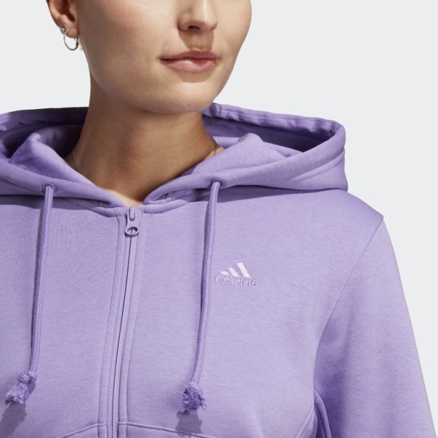 Adidas Sudadera Con Capucha Y Cremallera Completa Violeta All Szn