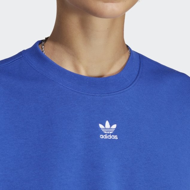 Sudadera Adicolor Essentials Crew Azul Adidas