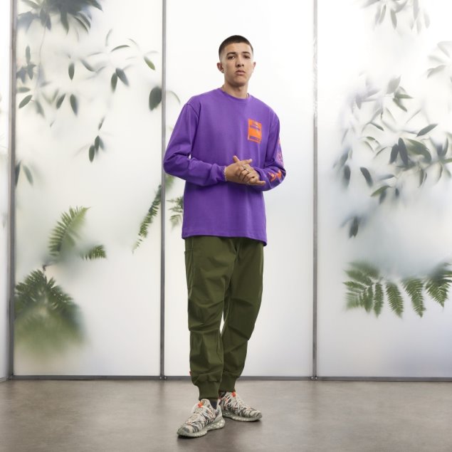 Camiseta Gráfica De Manga Larga Morada (todos Los Géneros) Adidas