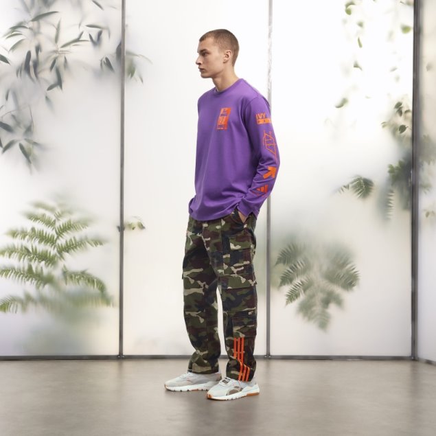 Camiseta Gráfica De Manga Larga Morada (todos Los Géneros) Adidas