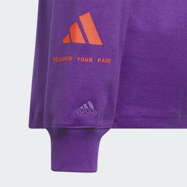 Camiseta Gráfica De Manga Larga Morada (todos Los Géneros) Adidas