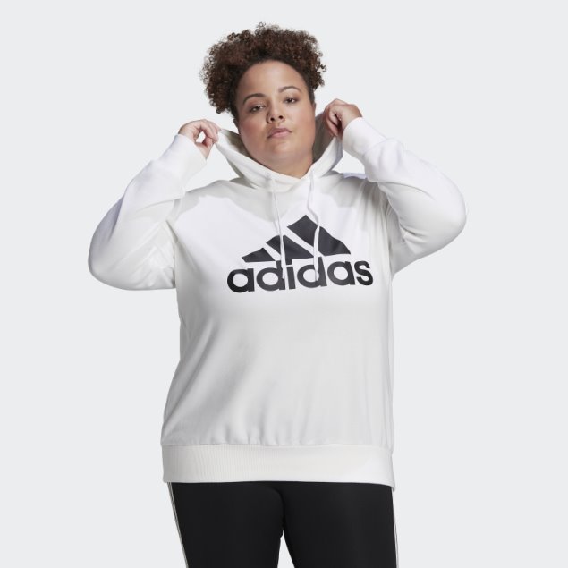 Sudadera Con Capucha Essentials Logo (tallas Grandes) Adidas Blanco
