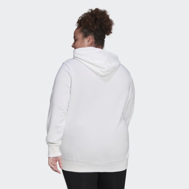 Sudadera Con Capucha Essentials Logo (tallas Grandes) Adidas Blanco