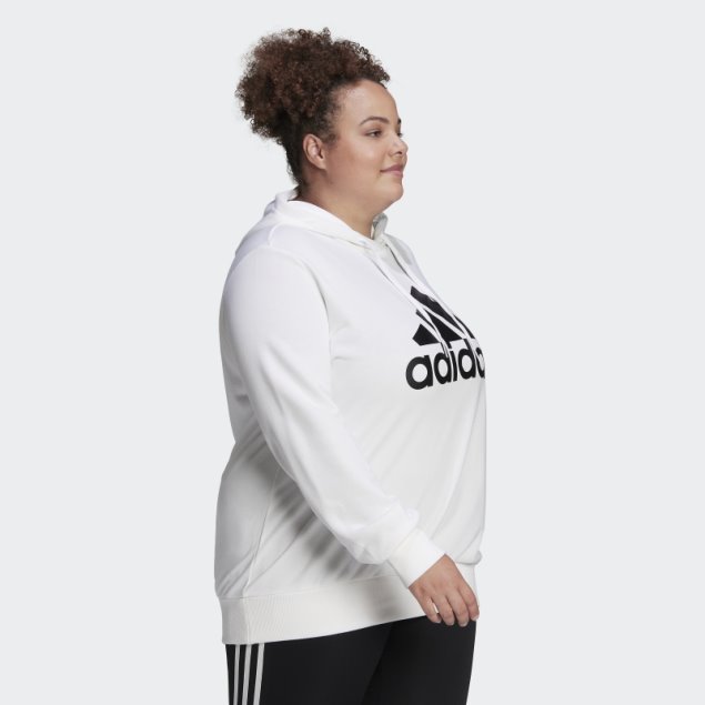 Sudadera Con Capucha Essentials Logo (tallas Grandes) Adidas Blanco