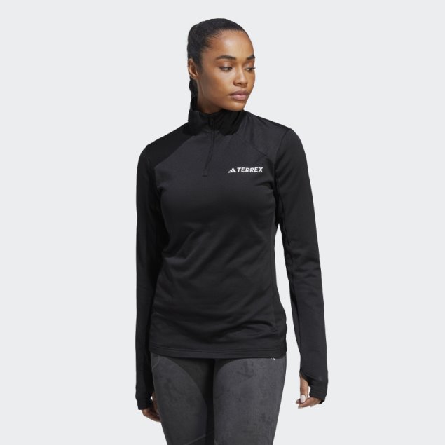 Sudadera Terrex Multi 1/2 Zip Polar Negro Adidas