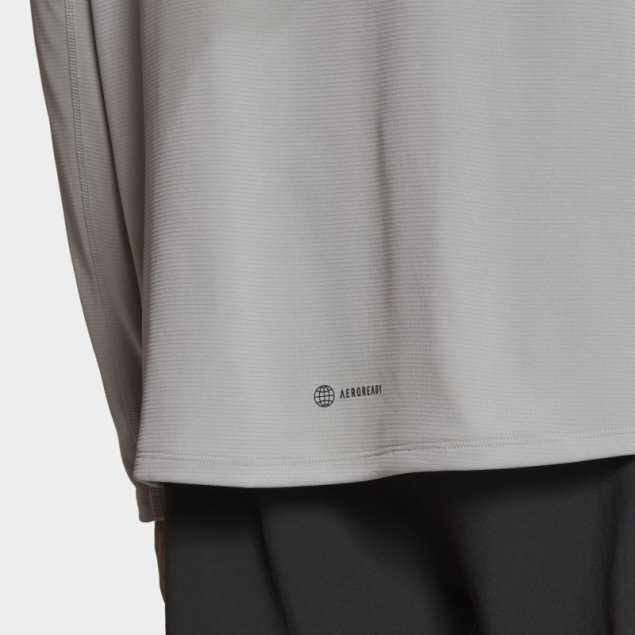 Top De Manga Larga Con Estampado De Pu De Entrenamiento Gris Sólido De Mgh Adidas