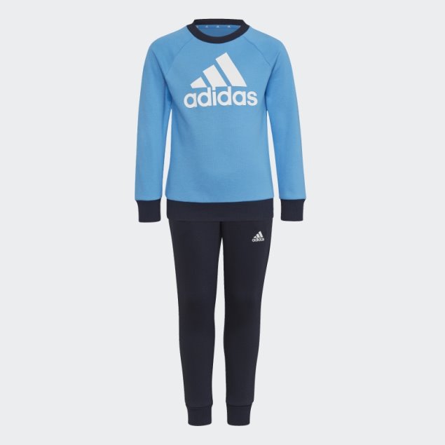 Conjunto De Joggers De Felpa Francesa Con Logo Esencial Adidas Azul