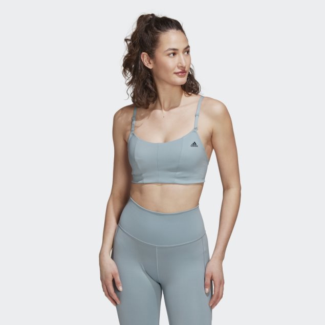 Sujetador Adidas Yoga Studio Light-support Gris