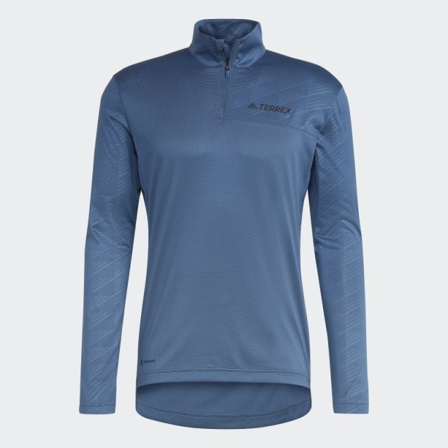 Acero Adidas Terrex Camiseta Con Media Cremallera